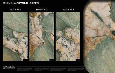 Panneau mural décoratif pierre naturelle Crystal Green