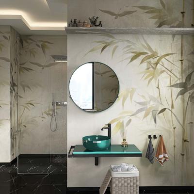 Papier peint hydrofuge spcial salle de bain Zen Garden