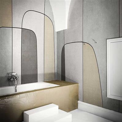 Papier peint design tanche salle de bains Forme