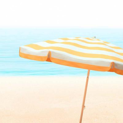 Papier peint plage panoramique et parasols Azur