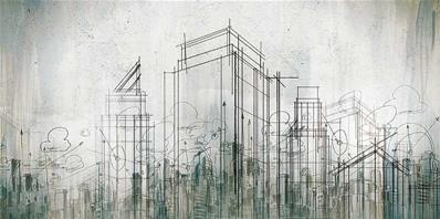 Papier peint design architecture illustration Sketch
